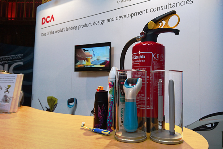 Some of the products designed by DCA on our recruitment fair stand